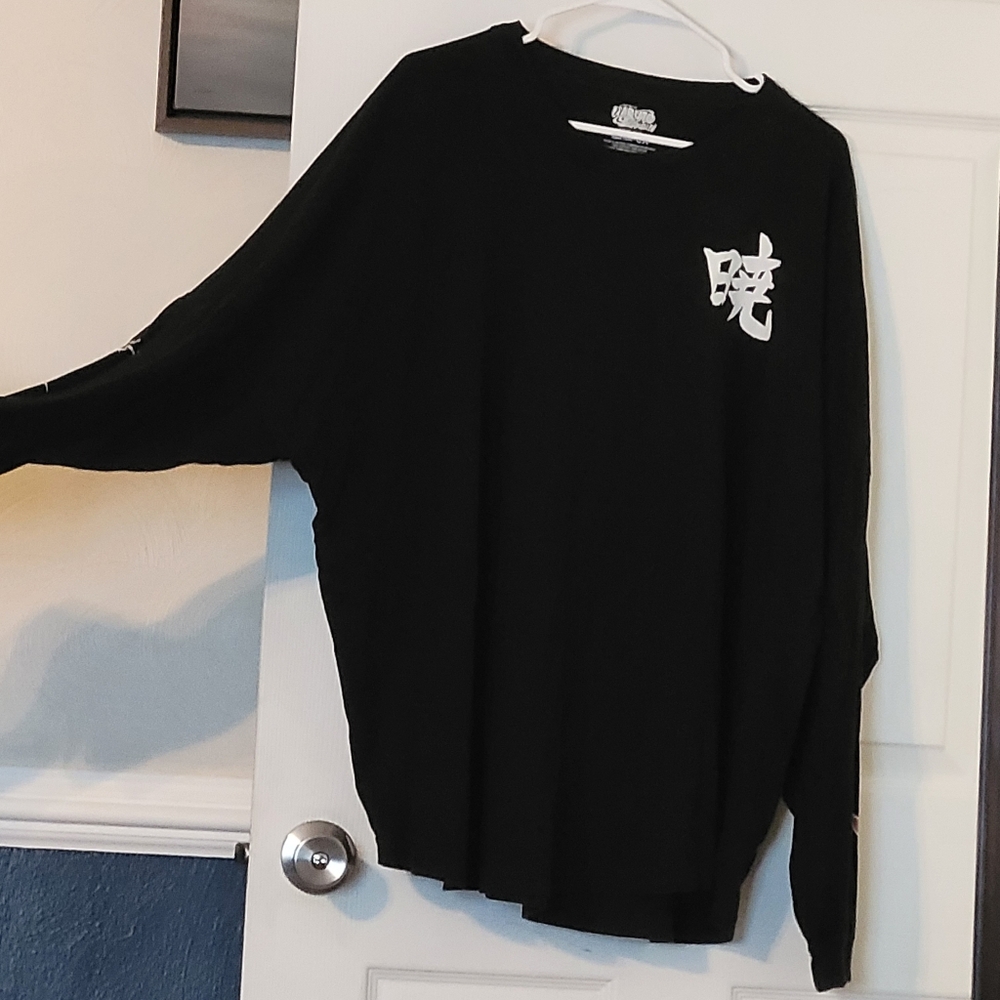 Akatsuki Black Shirt with White Naruto Graphic